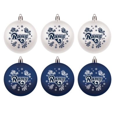 NFL Los Angeles Rams Baumkugeln 6-teiliges Ornament Set Weihnachtsbaum Kugeln