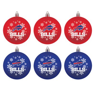 NFL Buffalo Bills Baumkugeln 6-teiliges Ornament Set Weihnachtsbaum Kugeln