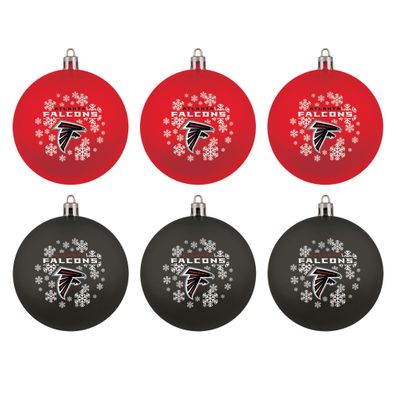 NFL Atlanta Falcons Baumkugeln 6-teiliges Ornament Set Weihnachtsbaum Kugeln