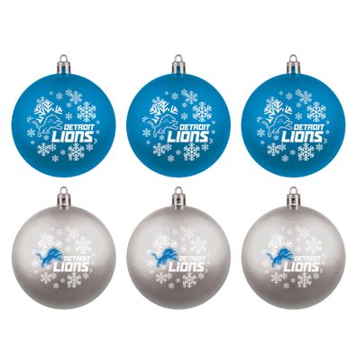 NFL Detroit Lions Baumkugeln 6-teiliges Ornament Set Weihnachtsbaum Kugeln