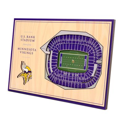 NFL Minnesota Vikings Stadium 3D Wandbild Desktop Holzschild
