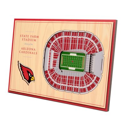 NFL Arizona Cardinals Stadium 3D Wandbild Desktop Holzschild