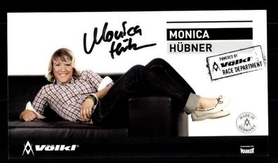 Monica Hübner Autogrammkarte Original Signiert Skialpin ## BC G 31621