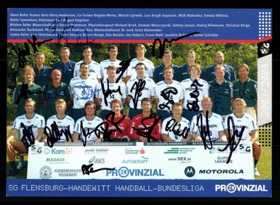 Mannschaftskarte SG Flensburg Handewitt 23x Original Signiert ## BC G 31713