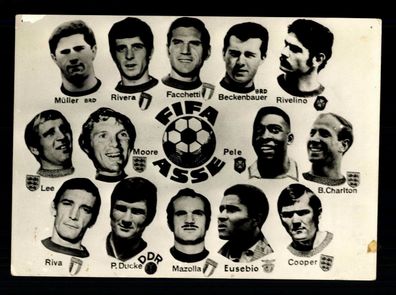 FIFA Weltauswahl 1970 Mannschaftskarte Ohne Unterschrift # G 31780