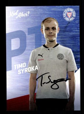 Timo Syroka Autogrammkarte Holstein Kiel 2020-21 Original Signiert