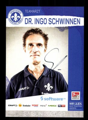 Ingo Schwinnen Autogrammkarte SV Darmstadt 2020-21 Original Signiert