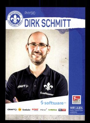 Dirk Schmitt Autogrammkarte SV Darmstadt 2020-21 Original Signiert