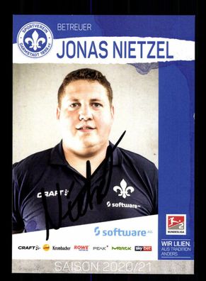 Jonas Nietzel Autogrammkarte SV Darmstadt 2020-21 Original Signiert