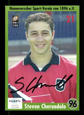 Steven Cherundolo Autogrammkarte Hannover 96 1999-00 Original Signiert