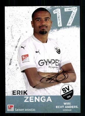 Erik Zenga Autogrammkarte SV Sandhausen 2020-21 Original Signiert