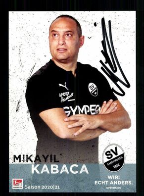 Mikayil Kabaca Autogrammkarte SV Sandhausen 2020-21 Original Signiert