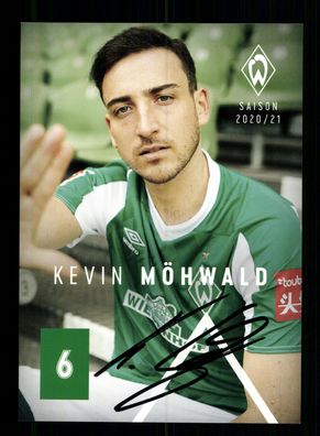 Kevin Möhwald Autogrammkarte Werder Bremen 2020-21 Original Signiert