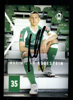 Maximilian Eggestein Autogrammkarte Werder Bremen 2020-21 Original Signiert