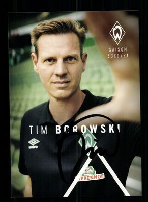 Tim Borowski Autogrammkarte Werder Bremen 2020-21 Original Signiert