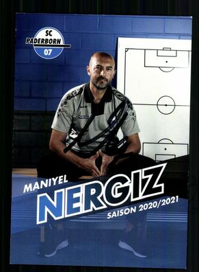 Maniyel Nergiz Autogrammkarte SC Paderborn 2020-21 Original Signiert