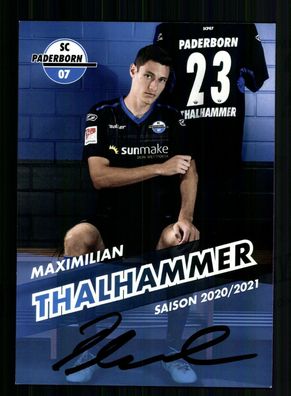 Maximilian Thalhammer Autogrammkarte SC Paderborn 2020-21 Original Signiert