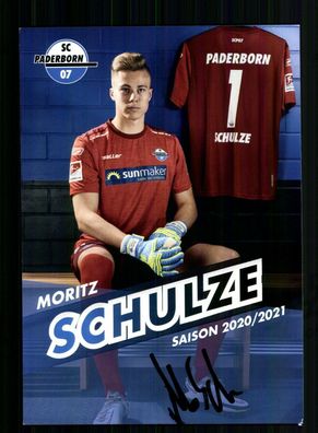 Moritz Schulze Autogrammkarte SC Paderborn 2020-21 Original Signiert