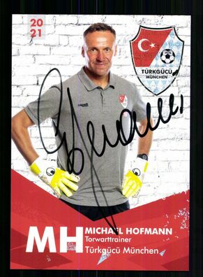 Michael Hofmann Autogrammkarte Türkgücü München 2020-21 Original Signiert