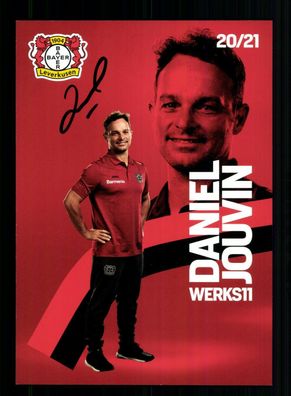 Daniel Jouvin Autogrammkarte Bayer Leverkusen 2020-21 Original Signiert