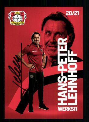 Hans Peter Lehnhoff Autogrammkarte Bayer Leverkusen 2020-21 Original Signiert