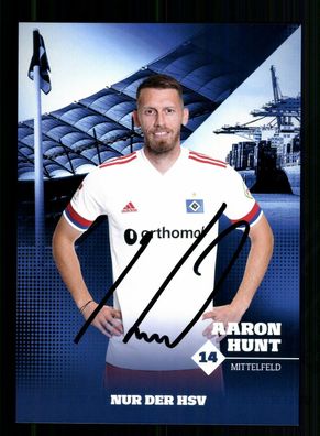 Aaron Hunt Autogrammkarte Hamburger SV 2020-21 Original Signiert