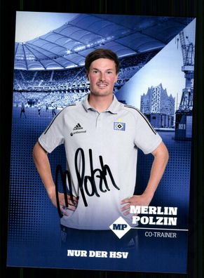 Merlin Polzin Autogrammkarte Hamburger SV 2020-21 Original Signiert