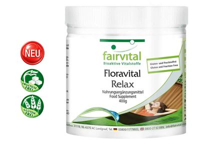 Floravital Relax - 400g Pulver - Probiotika Inulin Flohsamen, Darmflora - fairvital