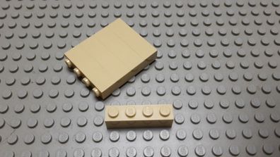 Lego 5 Basic Steine 1x4 hoch tan beige 3010 Set 4483 10255 10257 7298