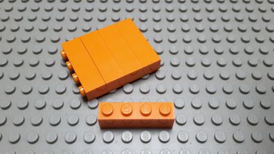 Lego 5 Basic Steine 1x4 hoch orange 3010 Set 3877 60064 3818 10133