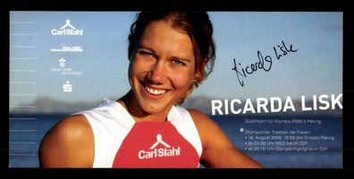 Ricarda Lisk Autogrammkarte Original Signiert Triathlon ## BC G 31706