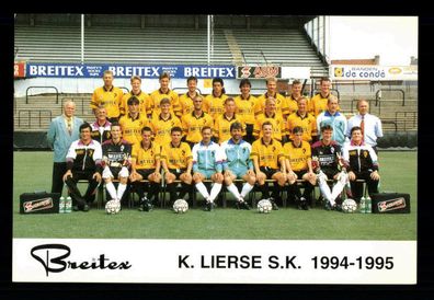 Original Mannschaftskarte K. Lierse S.K. 1994-95 # BC G 31781