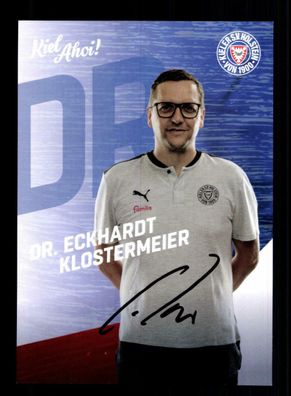 Eckhardt Klostermeier Autogrammkarte Holstein Kiel 2020-21 Original Signiert