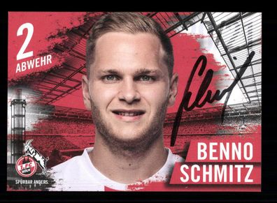 Benno Schmitz Autogrammkarte 1 FC Köln 2020-21 Original Signiert
