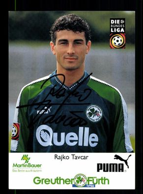 Rajko Tavcar Autogrammkarte SpVgg Greuther Fürth 1997-98 Original Signiert