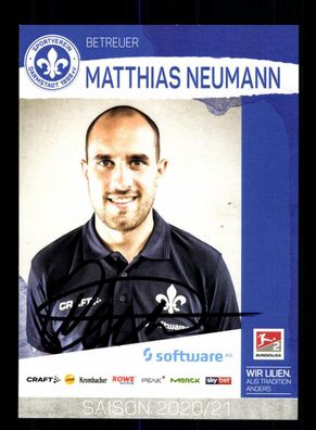 Matthias Neumann Autogrammkarte SV Darmstadt 2020-21 Original Signiert