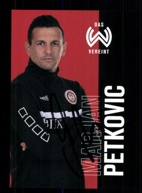 Marjan Petkovic Autogrammkarte SV Wehen Wiesbaden 2020-21 Original Signiert
