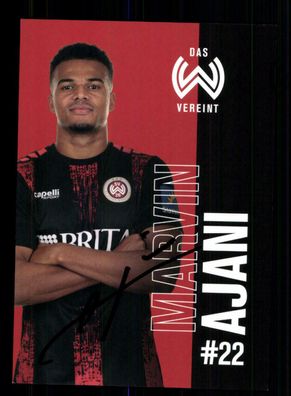 Marvin Ajani Autogrammkarte SV Wehen Wiesbaden 2020-21 Original Signiert