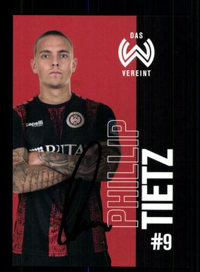 Philip Tietz Autogrammkarte SV Wehen Wiesbaden 2020-21 Original Signiert