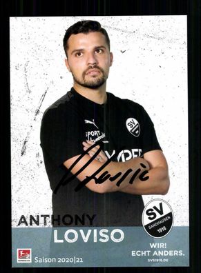 Anthony Loviso Autogrammkarte SV Sandhausen 2020-21 Original Signiert