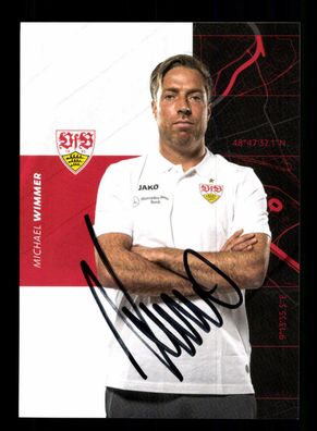 Michael Wimmer Autogrammkarte VFB Stuttgart 2020-21 Original Signiert