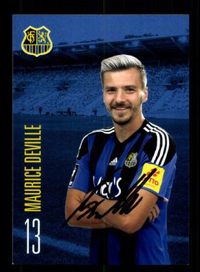 Maurice Deville Autogrammkarte 1 FC Saarbrücken 2020-21 Original Signiert