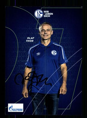 Olaf Thon Autogrammkarte FC Schalke 04 2020-21 Original Signiert