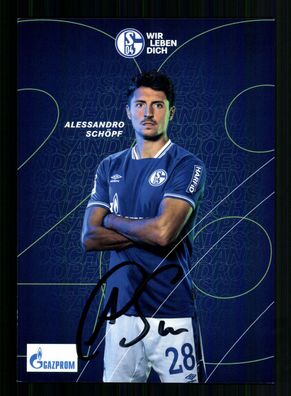 Alessandro Schöpf Autogrammkarte FC Schalke 04 2020-21 Original Signiert