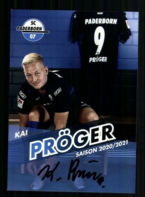 Kai Pröger Autogrammkarte SC Paderborn 2020-21 Original Signiert