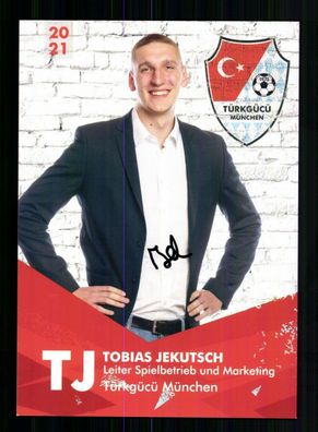 Tobias Jekutsch Autogrammkarte Türkgücü München 2020-21 Original Signiert