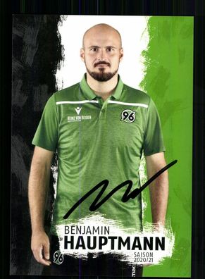 Benjamin Hauptmann Autogrammkarte Hannover 96 2020-21 Original Signiert