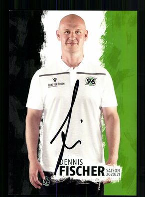 Dennis Fischer Autogrammkarte Hannover 96 2020-21 Original Signiert