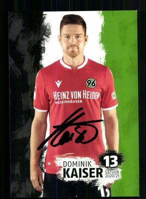 Dominik Kaiser Autogrammkarte Hannover 96 2020-21 Original Signiert