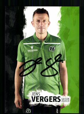 Jens Vergers Autogrammkarte Hannover 96 2020-21 Original Signiert